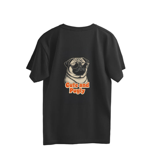 AVIKA- UNISEX- OVERSIZED T SHIRT- PUG WEARING SUNGLASSES
