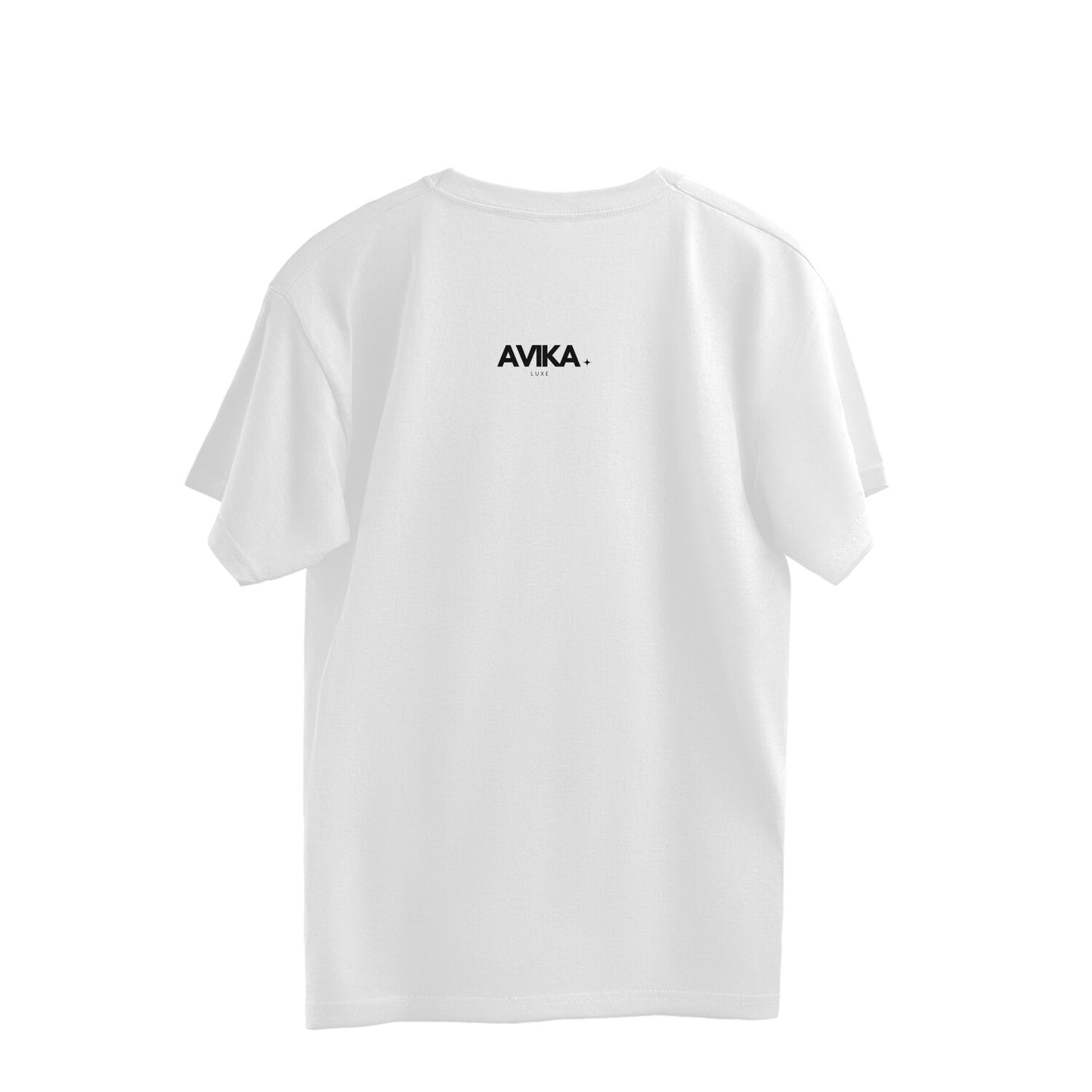 AVIKA- Unisex Front Printed Flower and Skull Hand Oversized T-shirt