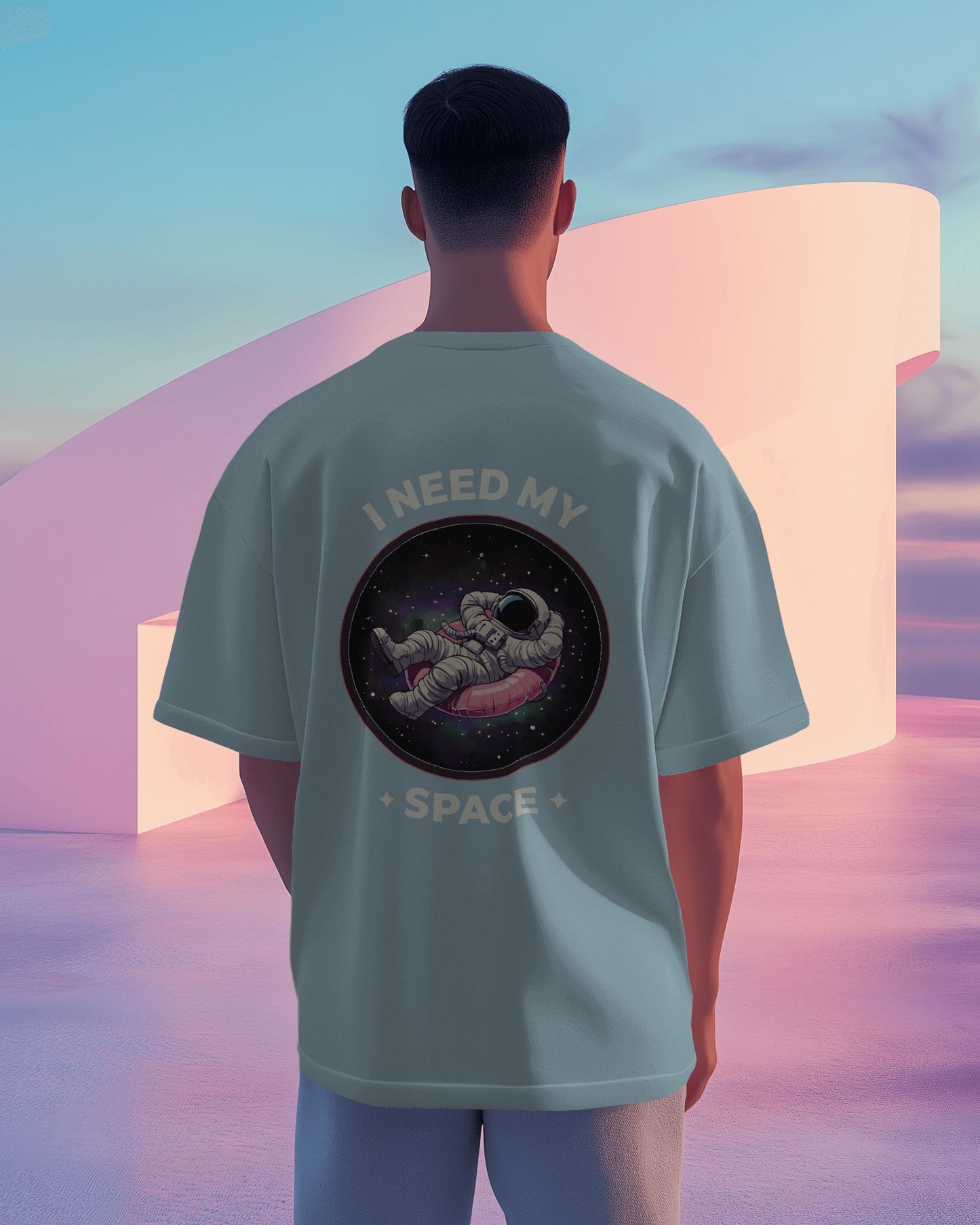 AVIKA- I Need My Space Astronaut Oversized Fit T-shirt