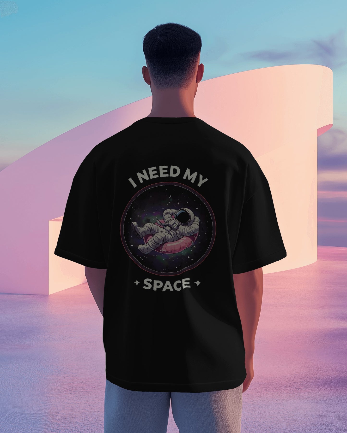 AVIKA- I Need My Space Astronaut Oversized Fit T-shirt