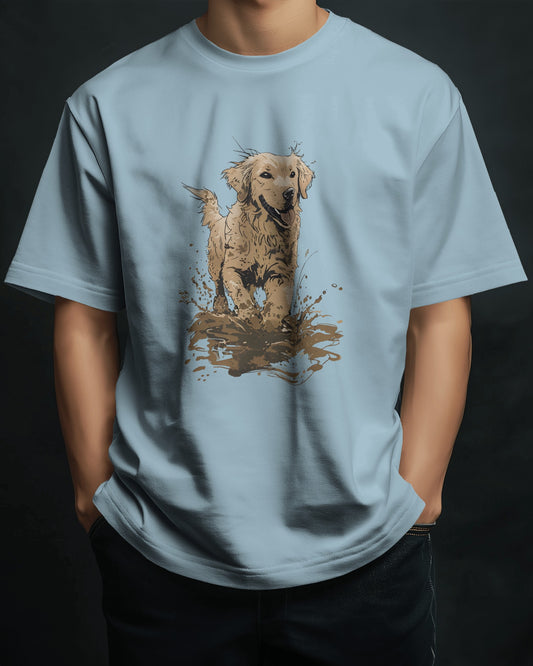 AVIKA- Unisex Front Printed Dog Oversized T-shirt