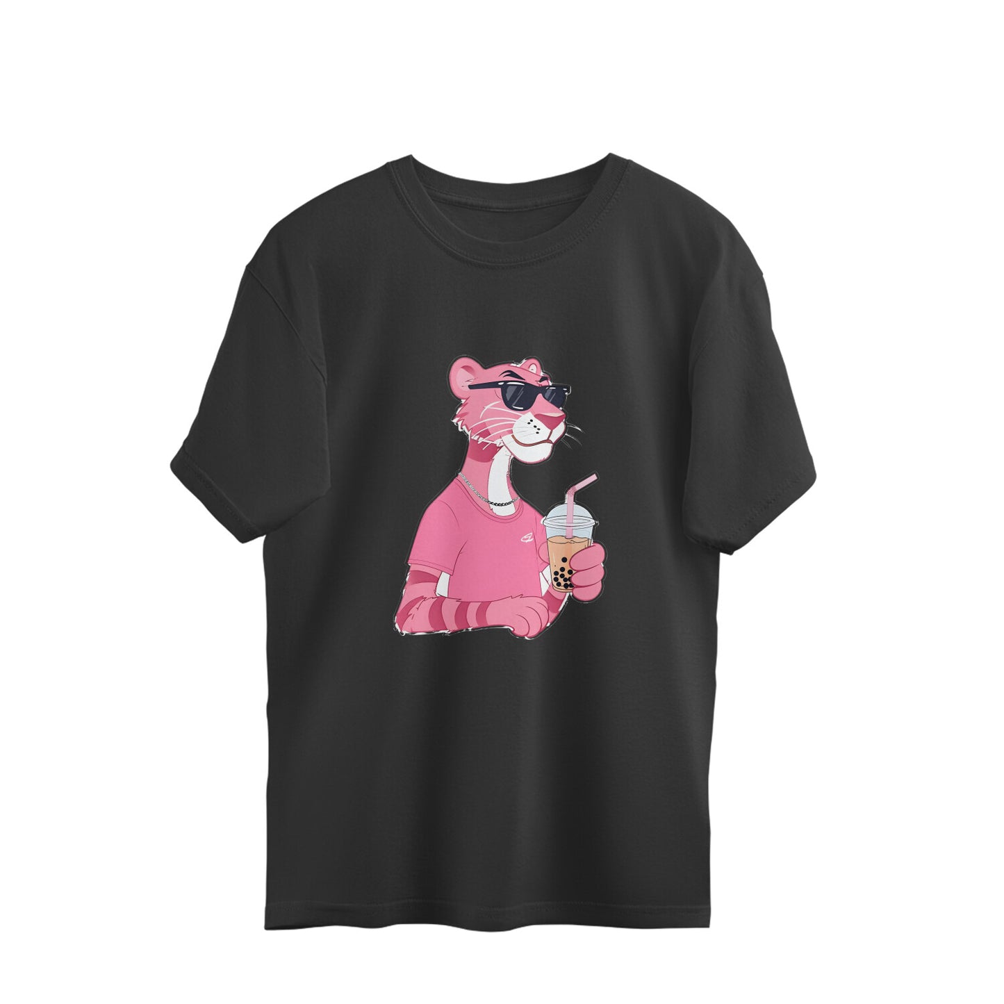 AVIKA- Unisex Front Printed Pink Panther Over Sized T-shirt