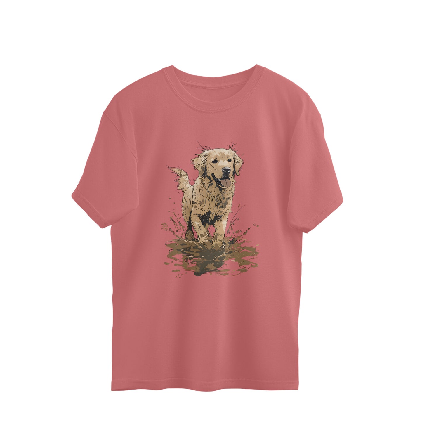 AVIKA- Unisex Front Printed Dog Oversized T-shirt