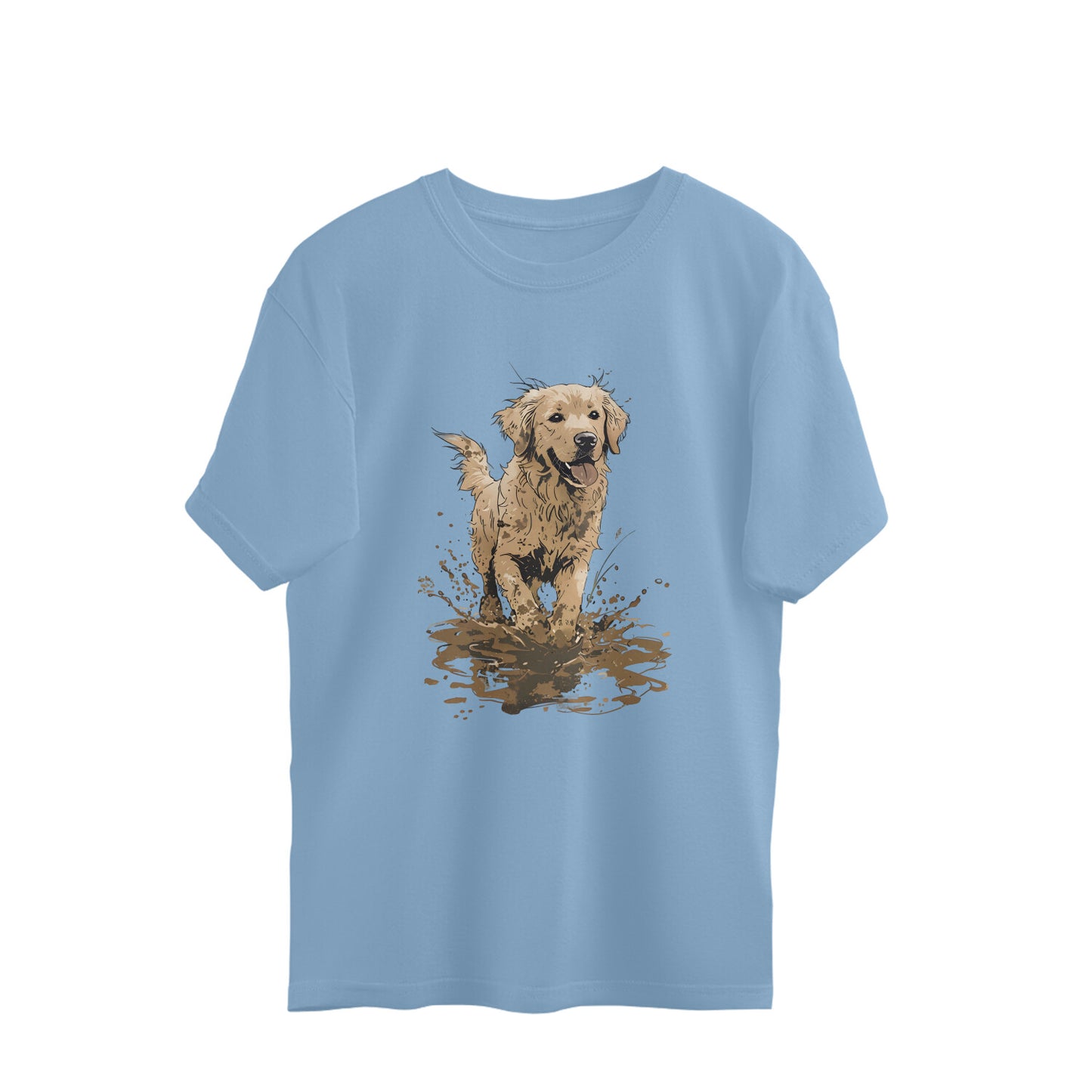 AVIKA- Unisex Front Printed Dog Oversized T-shirt