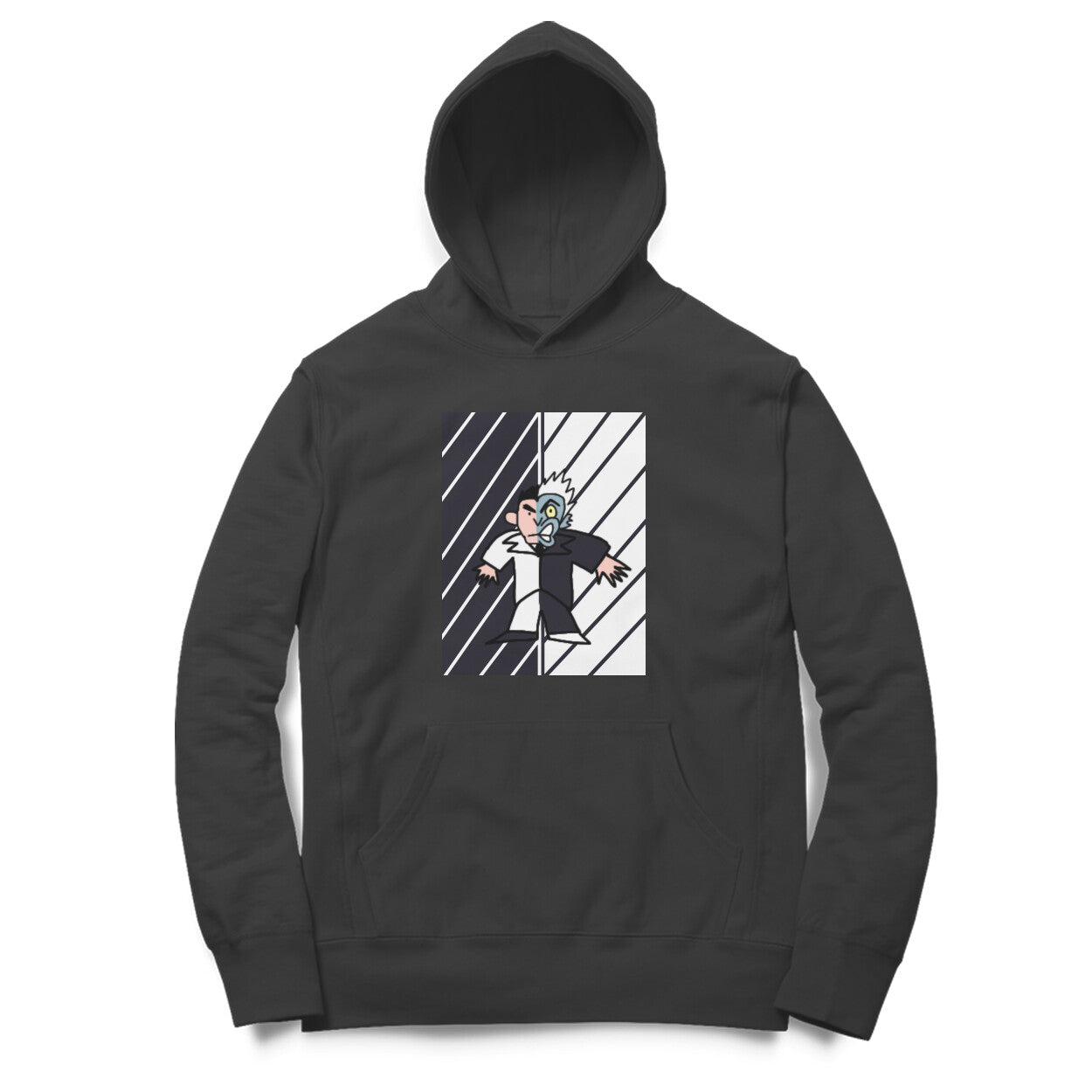 AVIKA- Unisex Oversized Hoodie- B&W Cartoon