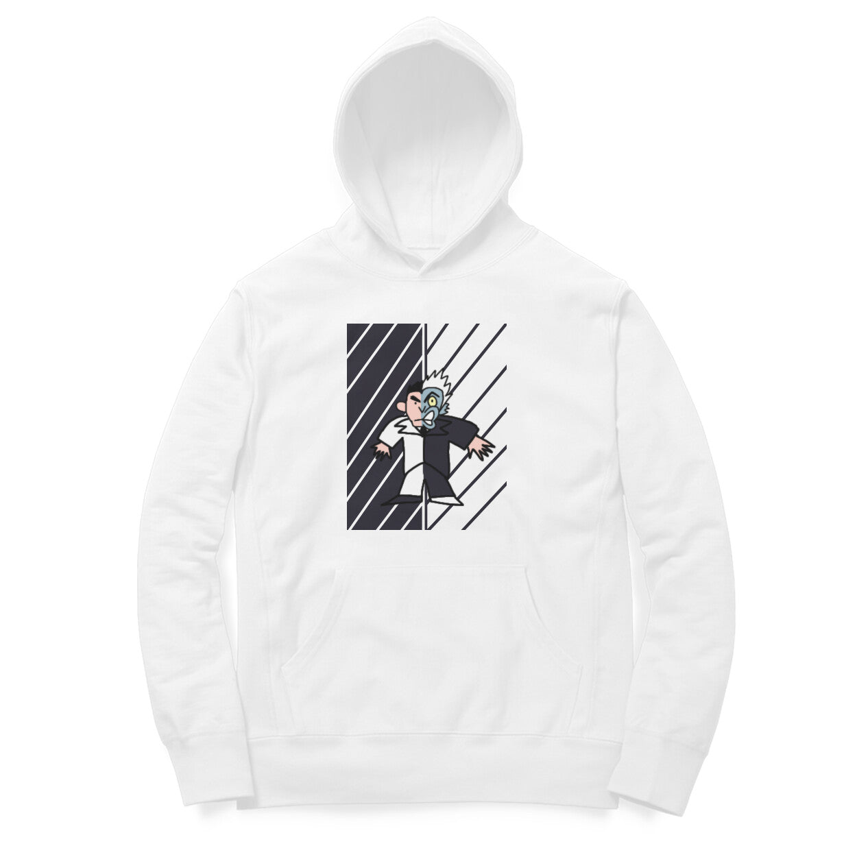 AVIKA- Unisex Oversized Hoodie- B&W Cartoon