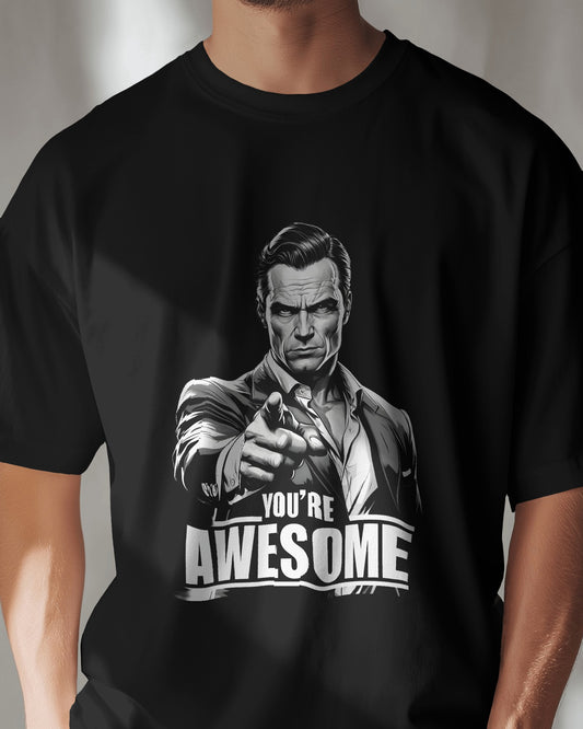 AVIKA- Men's You're Awesome Oversized T-shirt
