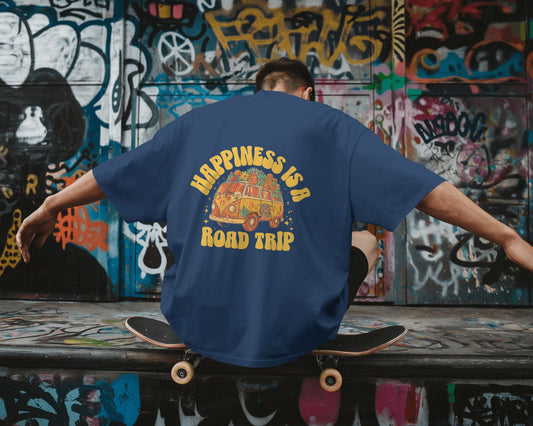 AVIKA- Happiness Is a Roadtrip Oversized Fit T- shirt